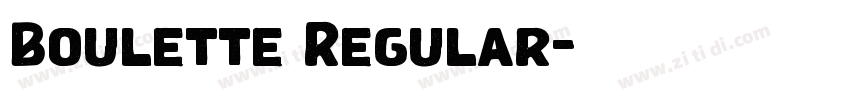 Boulette Regular字体转换